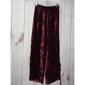 Vintage‎ Gap Velvet Pants Womens 4 Crushed Wide Leg High Rise 90s Made in USA